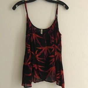 Draped floral tank
